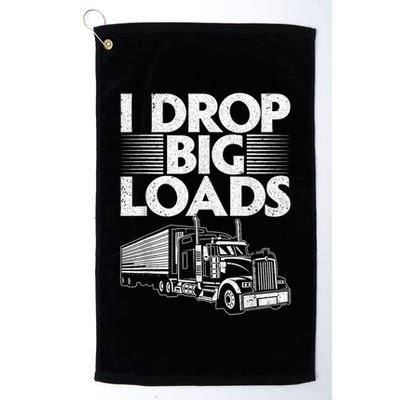 Funny Trucker Design For Semi Truck Driver Lover Golf Towel