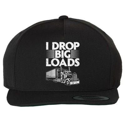 Funny Trucker Design For Semi Truck Driver Lover Wool Snapback Cap