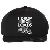 Funny Trucker Design For Semi Truck Driver Lover Wool Snapback Cap