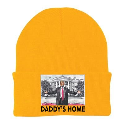 Funny Trump Daddys Home Trump 2024 Knit Cap Winter Beanie