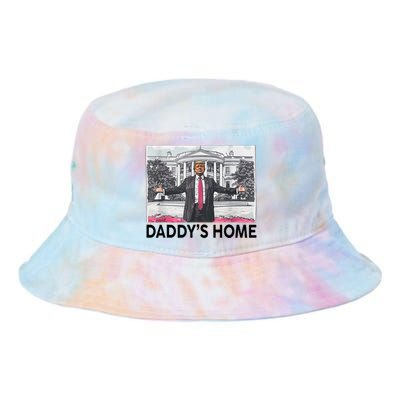 Funny Trump Daddys Home Trump 2024 Tie Dye Newport Bucket Hat