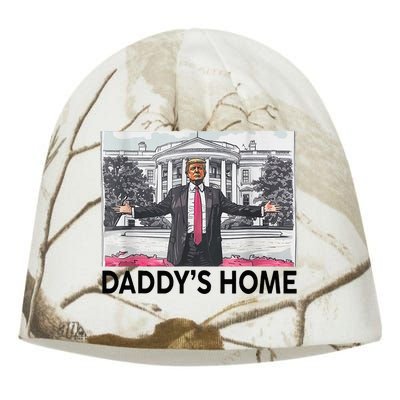 Funny Trump Daddys Home Trump 2024 Kati - Camo Knit Beanie