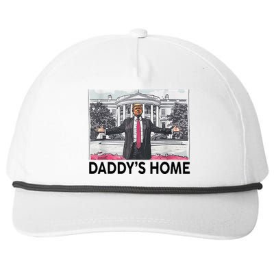 Funny Trump Daddys Home Trump 2024 Snapback Five-Panel Rope Hat