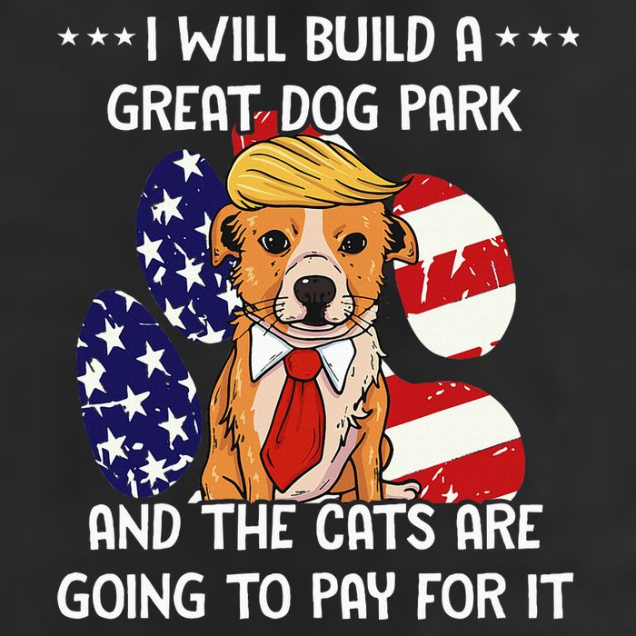 Funny Trump Dog T Build A Great Dog Park Political 7 Panel Mesh Trucker Snapback Hat