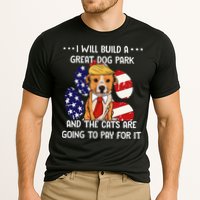 Funny Trump Dog T Build A Great Dog Park Political Cooling Performance Crew T-Shirt