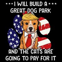Funny Trump Dog T Build A Great Dog Park Political Cooling Performance Crew T-Shirt
