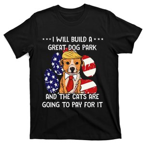 Funny Trump Dog T Build A Great Dog Park Political T-Shirt