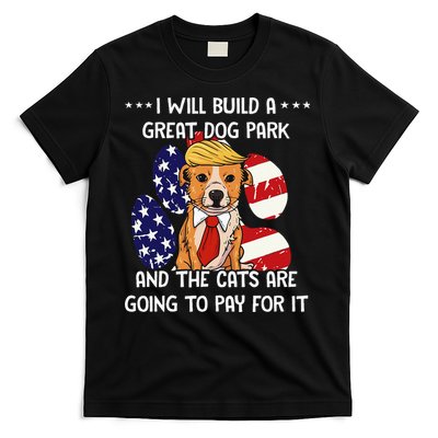 Funny Trump Dog T Build A Great Dog Park Political T-Shirt