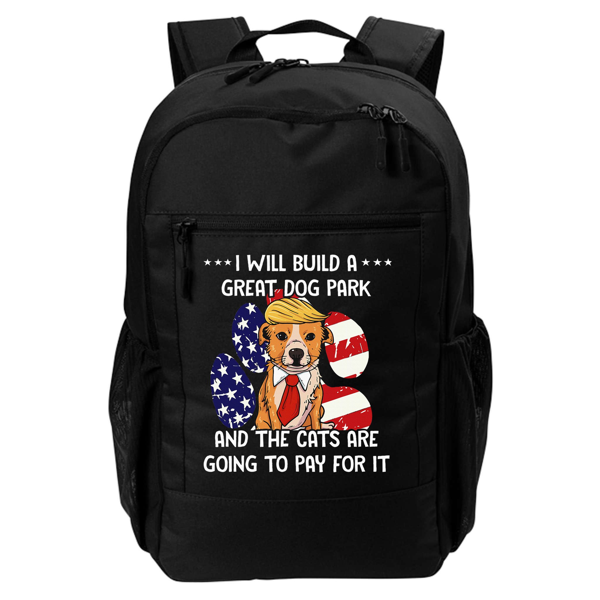 Funny Trump Dog T Build A Great Dog Park Political Backpack