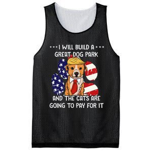 Funny Trump Dog T Build A Great Dog Park Political Mesh Reversible Basketball Jersey Tank