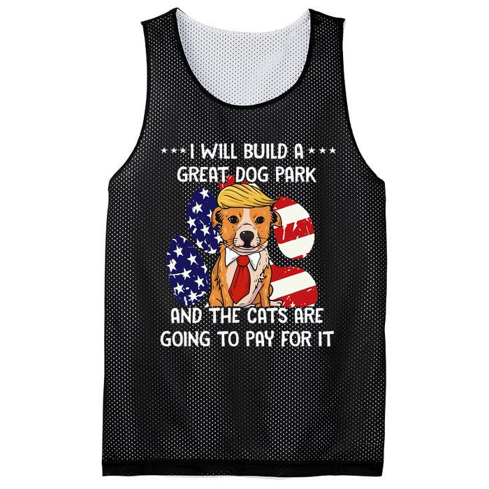 Funny Trump Dog T Build A Great Dog Park Political Mesh Reversible Basketball Jersey Tank