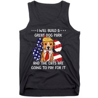 Funny Trump Dog T Build A Great Dog Park Political Tank Top