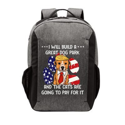 Funny Trump Dog T Build A Great Dog Park Political Vector Backpack