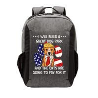Funny Trump Dog T Build A Great Dog Park Political Vector Backpack