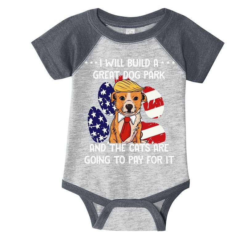 Funny Trump Dog T Build A Great Dog Park Political Infant Baby Jersey Bodysuit