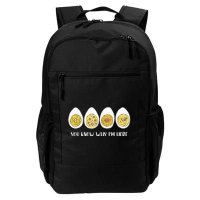 Funny Thanksgiving Dinner Deviled Egg You Know Why Im Here Daily Commute Backpack