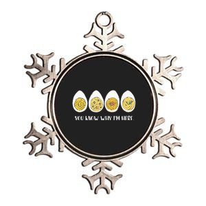 Funny Thanksgiving Dinner Deviled Egg You Know Why Im Here Metallic Star Ornament