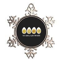 Funny Thanksgiving Dinner Deviled Egg You Know Why Im Here Metallic Star Ornament