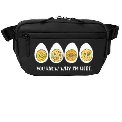 Funny Thanksgiving Dinner Deviled Egg You Know Why Im Here Crossbody Pack