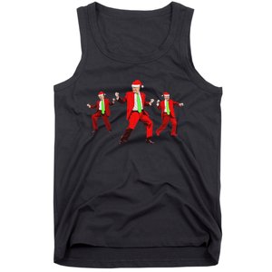 Funny Trump Dance Santa Claus Christmas Xmas Pajamas Holiday Tank Top