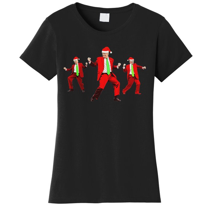 Funny Trump Dance Santa Claus Christmas Xmas Pajamas Holiday Women's T-Shirt