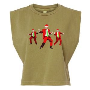 Funny Trump Dance Santa Claus Christmas Xmas Pajamas Holiday Garment-Dyed Women's Muscle Tee