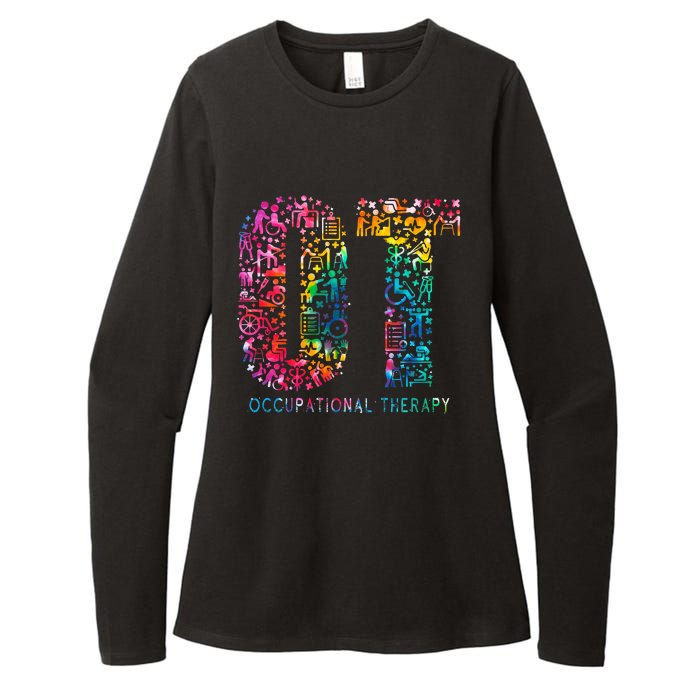 Funny Tie Dye Occupational Therapy Funny OT Month Assistant Womens CVC Long Sleeve Shirt