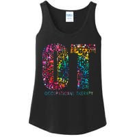 Funny Tie Dye Occupational Therapy Funny OT Month Assistant Ladies Essential Tank