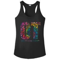 Funny Tie Dye Occupational Therapy Funny OT Month Assistant Ladies PosiCharge Competitor Racerback Tank