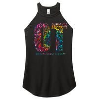 Funny Tie Dye Occupational Therapy Funny OT Month Assistant Women's Perfect Tri Rocker Tank