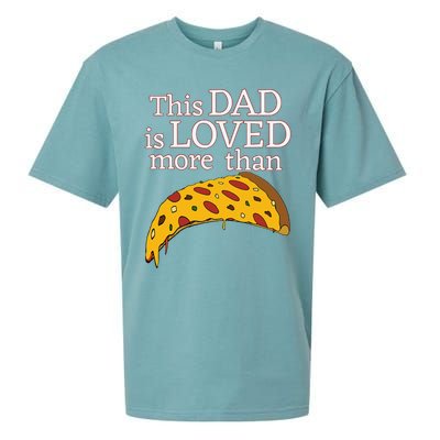 Funny This Dad Is Loved More Than Pizza Fathers Day Sueded Cloud Jersey T-Shirt