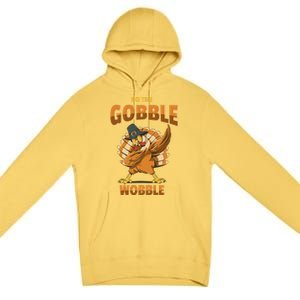 Funny Thanksgiving Dabbing Turkey Pilgrim Hat Holiday Gift Premium Pullover Hoodie