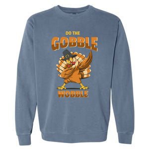 Funny Thanksgiving Dabbing Turkey Pilgrim Hat Holiday Gift Garment-Dyed Sweatshirt