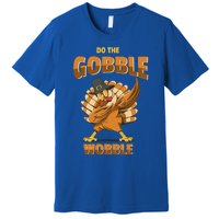 Funny Thanksgiving Dabbing Turkey Pilgrim Hat Holiday Gift Premium T-Shirt