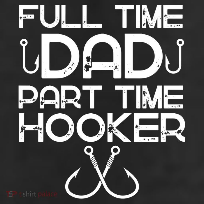 Full Time Dad Part Time Hooker Father's Day Fishing Gift 11oz C Handle Ceramic Mug