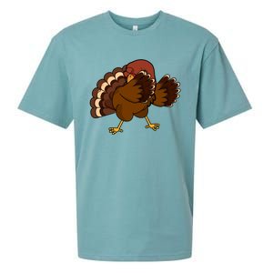 Funny Thanksgiving Dabbing Turkey Great Gift Sueded Cloud Jersey T-Shirt