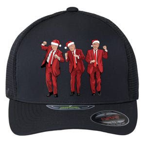 Funny Trump Dance Merry Christmas Santa Hats Trump 2024 Gift Flexfit Unipanel Trucker Cap