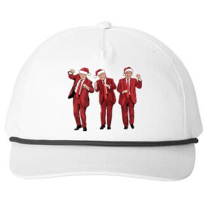 Funny Trump Dance Merry Christmas Santa Hats Trump 2024 Gift Snapback Five-Panel Rope Hat