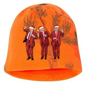 Funny Trump Dance Merry Christmas Santa Hats Trump 2024 Gift Kati - Camo Knit Beanie