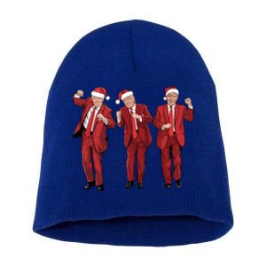 Funny Trump Dance Merry Christmas Santa Hats Trump 2024 Gift Short Acrylic Beanie