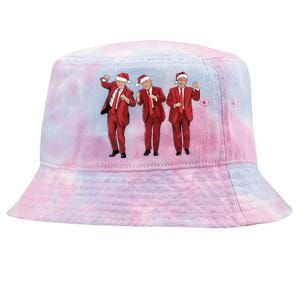 Funny Trump Dance Merry Christmas Santa Hats Trump 2024 Gift Tie-Dyed Bucket Hat