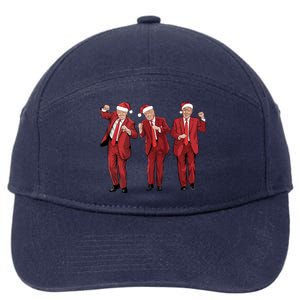 Funny Trump Dance Merry Christmas Santa Hats Trump 2024 Gift 7-Panel Snapback Hat