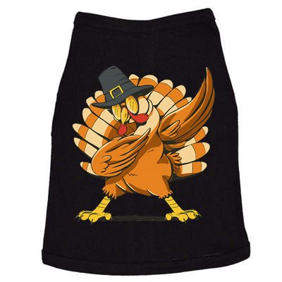 Funny Thanksgiving Day Pilgrim Dab Dance Doggie Tank