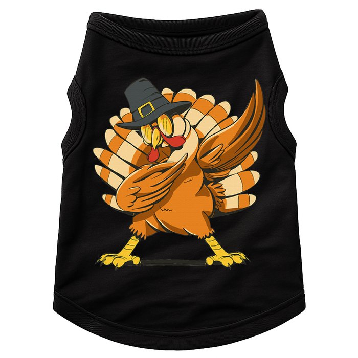 Funny Thanksgiving Day Pilgrim Dab Dance Doggie Tank