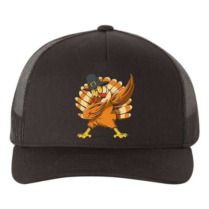 Funny Thanksgiving Day Pilgrim Dab Dance Yupoong Adult 5-Panel Trucker Hat