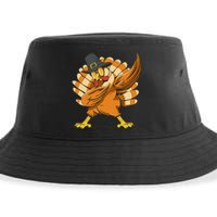 Funny Thanksgiving Day Pilgrim Dab Dance Sustainable Bucket Hat