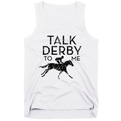 Funny Talk Derby to me I Horse Owner Lover Jockey Tank Top