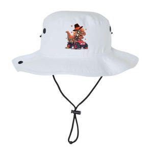 Funny Thanksgiving Dinosaur And Turkey Riding Monster Truck Legacy Cool Fit Booney Bucket Hat