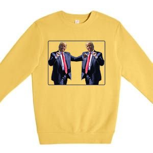 Funny Trump Dance Dancing Funny President Trump Dance Premium Crewneck Sweatshirt