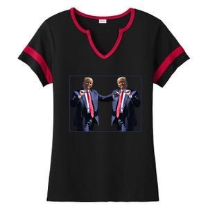 Funny Trump Dance Dancing Funny President Trump Dance Ladies Halftime Notch Neck Tee